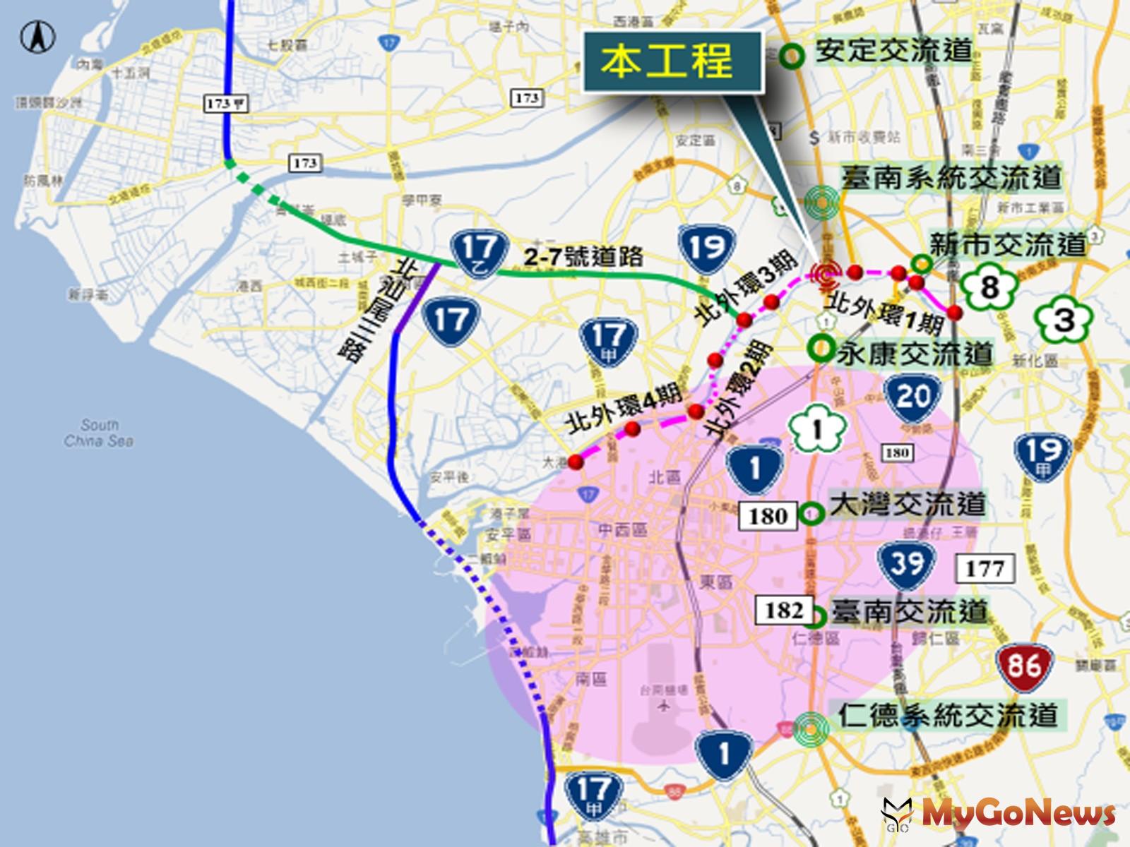 台南北外環全線預計於2027年底完工通車