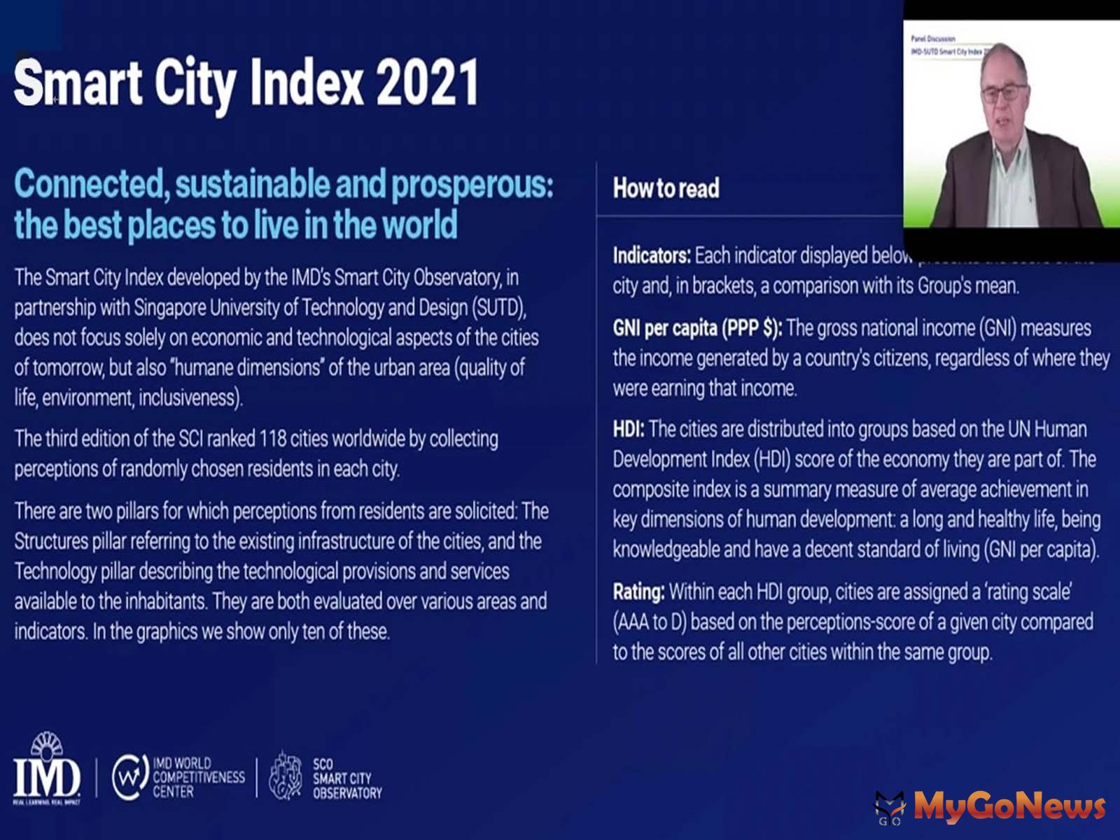IMD 2021全球智慧城市，台北全球排名第4、亞洲第2