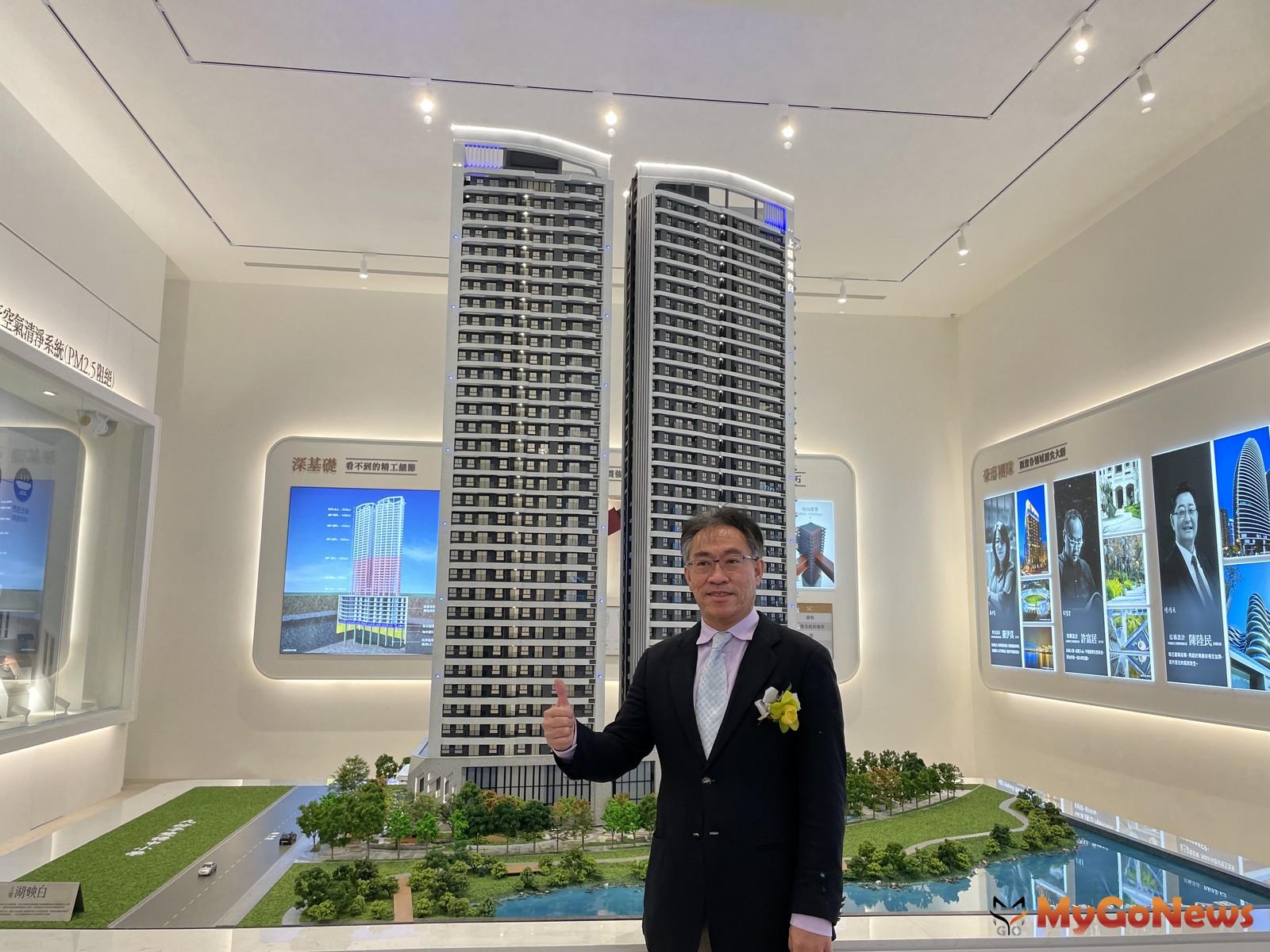 上曜建設董事長張祐銘表示，「湖映白」規劃地上35樓，是目前台南第一高樓，預計2025年完工。 MyGoNews房地產新聞 市場快訊