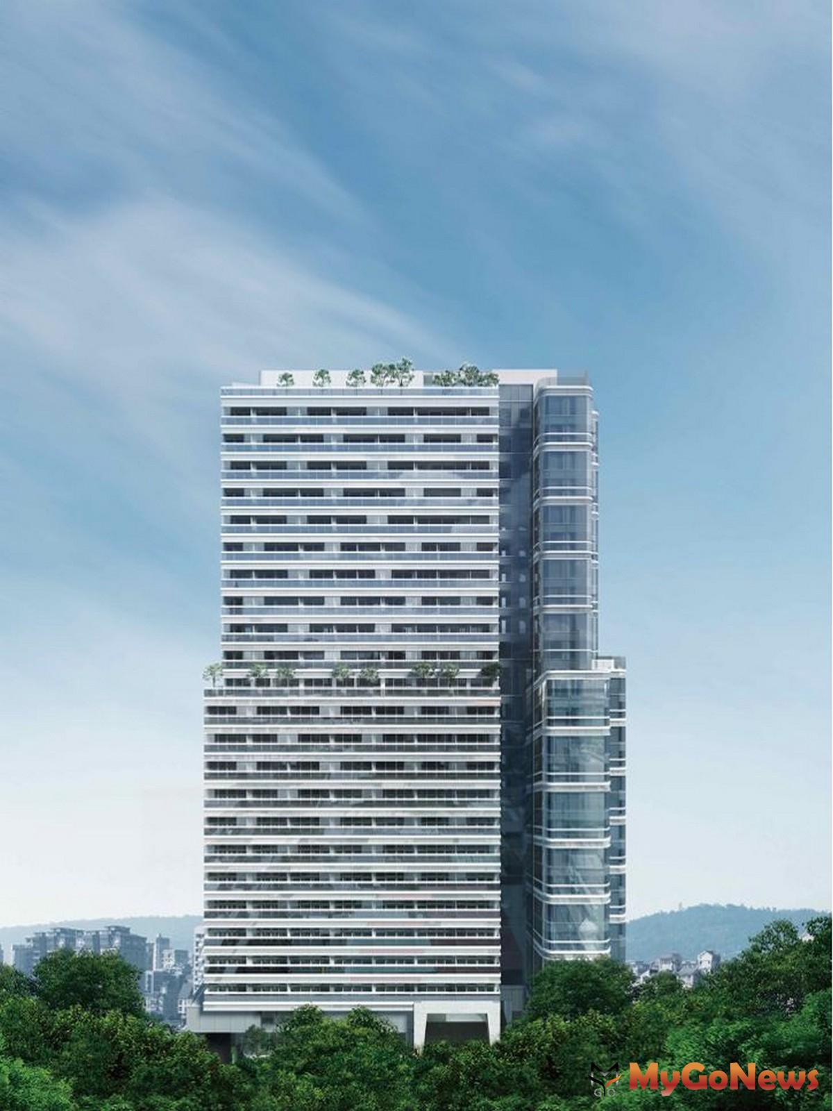 大陸建設與「凱悅尚萃」複合開發的酒店住宅新案「鐫萃」，建築外觀3D示意圖。(圖/業者提供) MyGoNews房地產新聞 熱銷推案