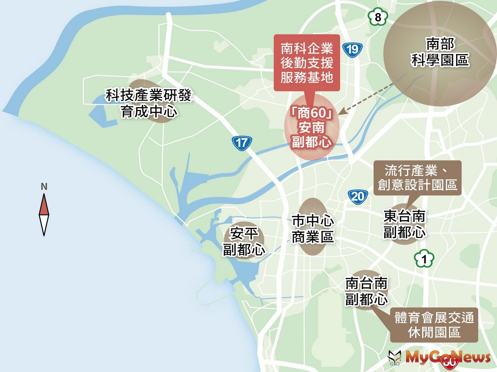 政府重大建設「商60」安南副都心是台南商業新核心，主要為服務周邊科技園區及人才育成中心，地位重要。(圖/業者提供) MyGoNews房地產新聞 熱銷推案