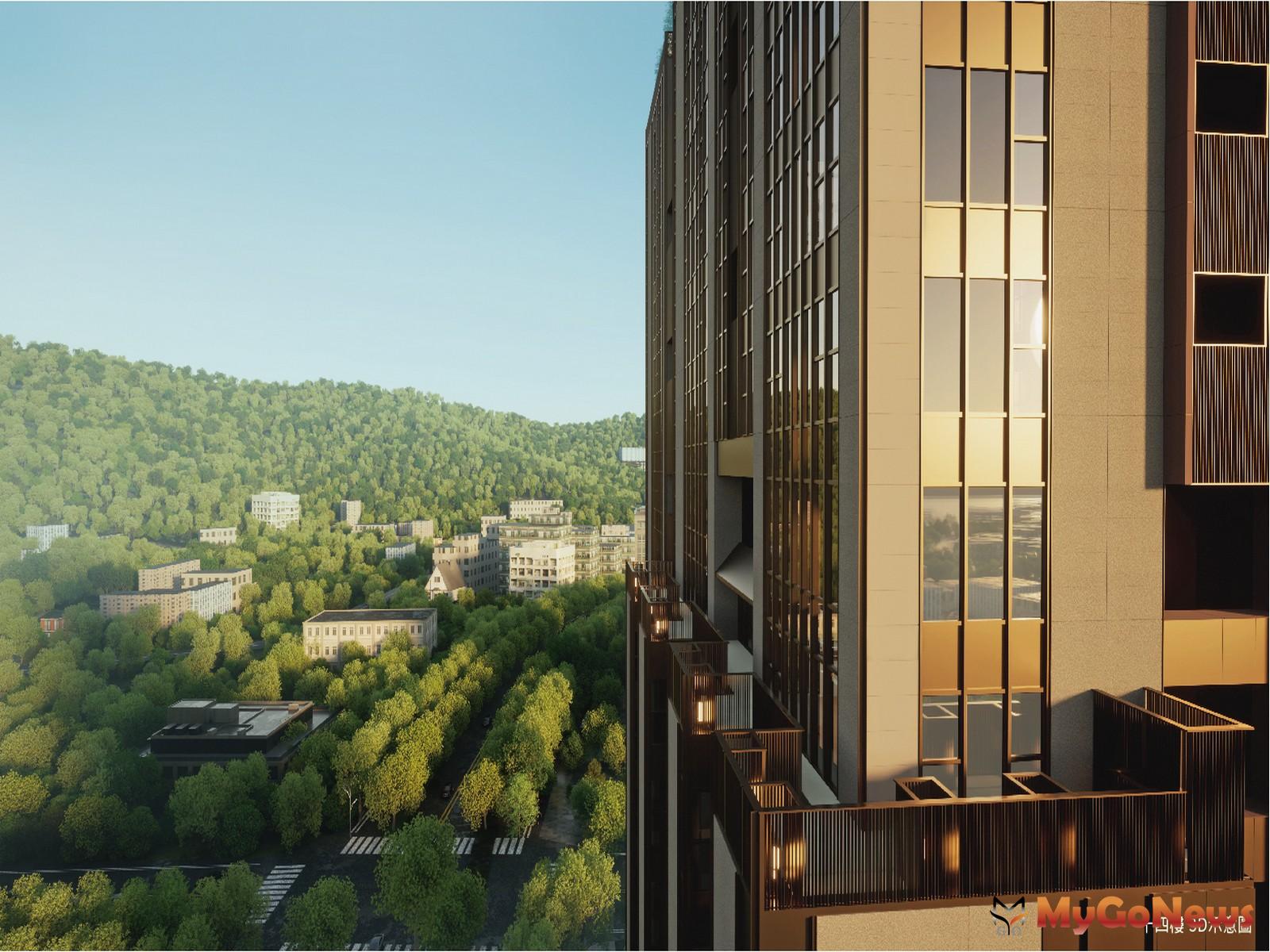 「築觀」14樓規劃為挑高7.2米景觀健身房與LOUNGE BAR，頂樓宴會廳將山景與屋頂花園融合一體，提供更高階的會所體驗。 MyGoNews房地產新聞 市場快訊