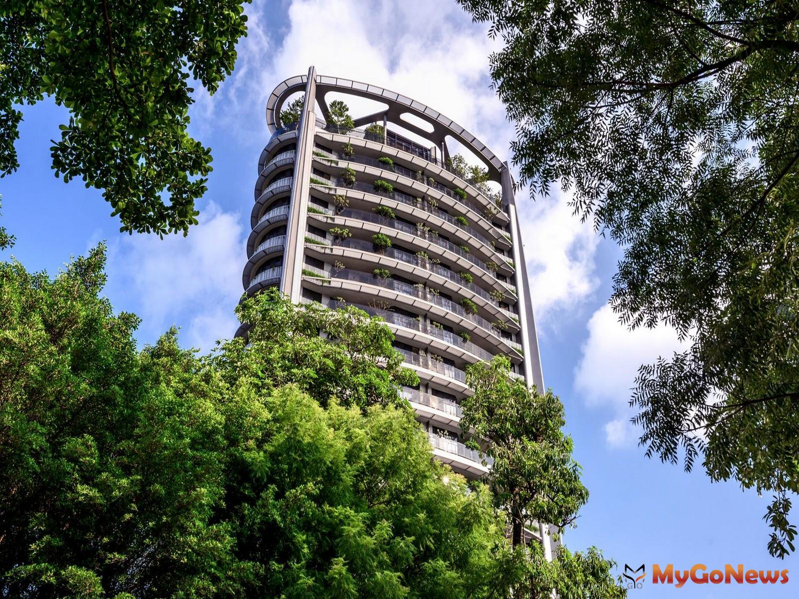 「慶仁林境」打造出無稜角的橢圓形垂直園林建築，獨特外觀讓豪宅收藏者一眼就愛上。 MyGoNews房地產新聞 市場快訊