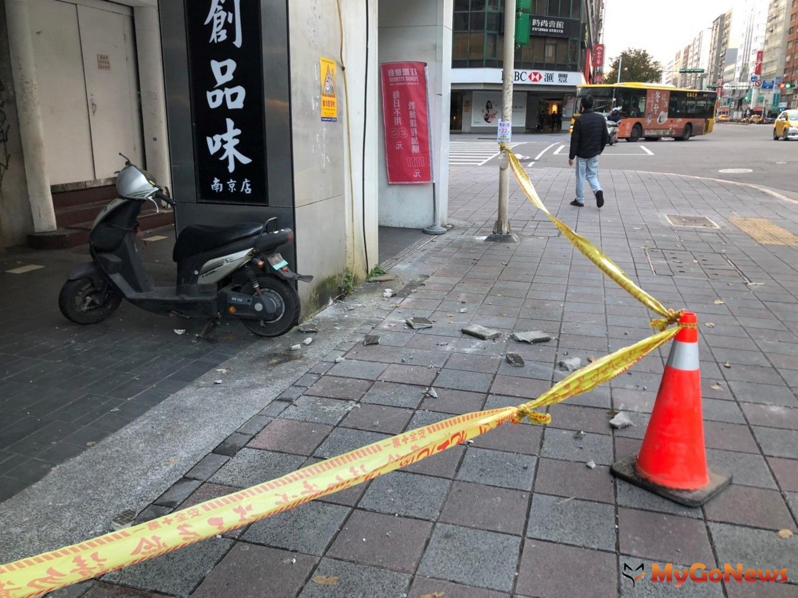 台北市府：加強檢視建築物外牆磁磚安全
