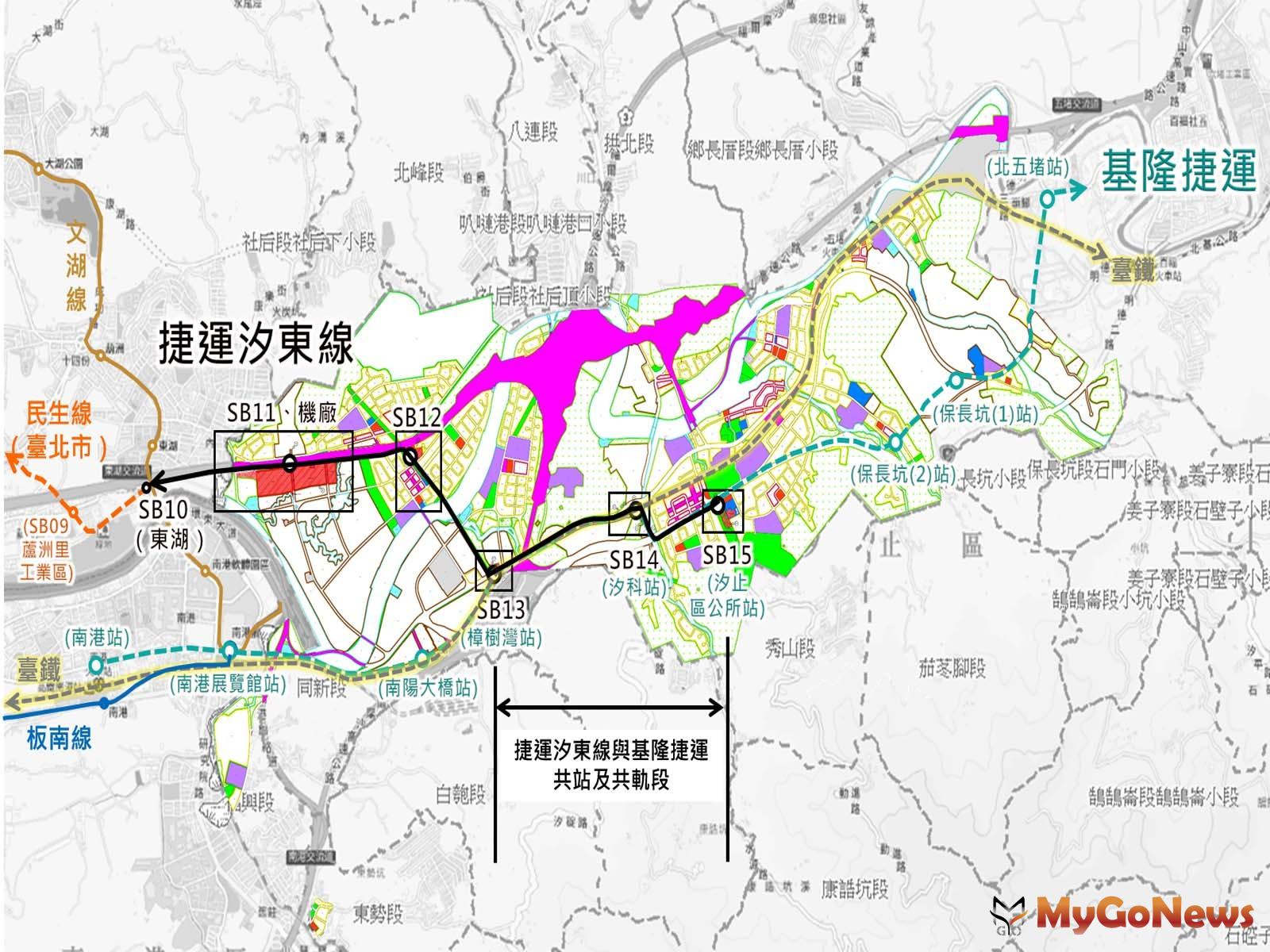 汐東捷運模擬路線圖(圖/新北市政府) MyGoNews房地產新聞 區域情報