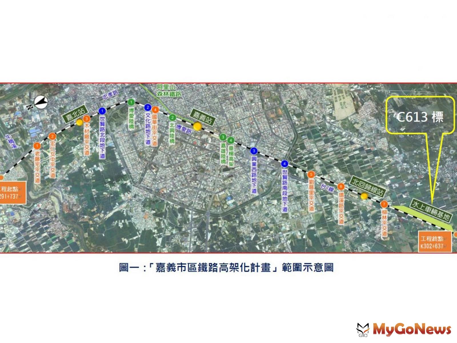 「嘉義市區鐵路高架化計畫」範圍示意圖(圖/鐵道局) MyGoNews房地產新聞 區域情報