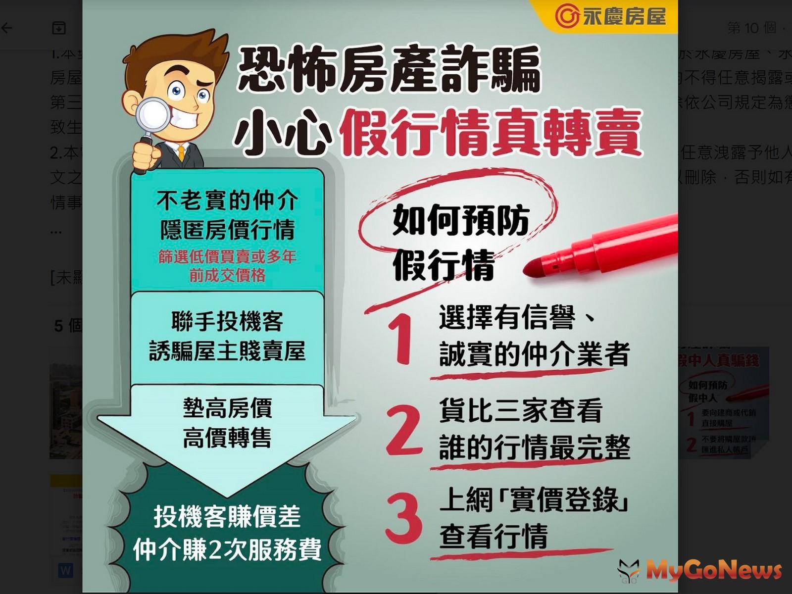 永慶房屋提醒有多起「專業詐房」，應提高對房產詐騙的危機意識。(圖/永慶房屋) MyGoNews房地產新聞 安全家居