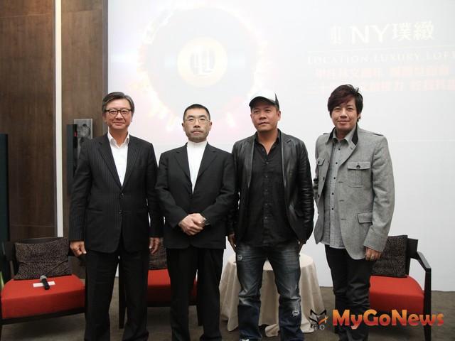 邀請藝術家蕭青陽(右二)、日籍建築師前田利也(左二)、音樂人林伯杰(右一)與甲桂林副董事長曹瑞濱(左一)對談。 MyGoNews房地產新聞 市場快訊