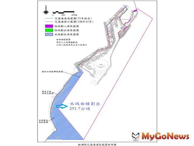 行政院已核准花蓮港港區範圍調整案，公告後即可實施(圖：交通部) MyGoNews房地產新聞 區域情報