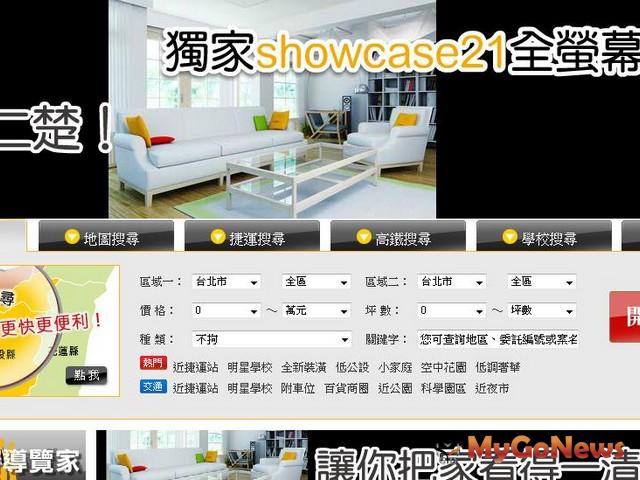 21世不動產為了更方便廣大的消費族群，於近日在官網新增加「Showcase21」網站功能 MyGoNews房地產新聞 區域情報